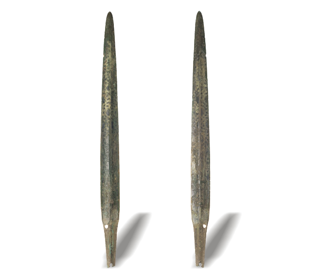 YB0433战国巴蜀手心虎斑纹青铜剑